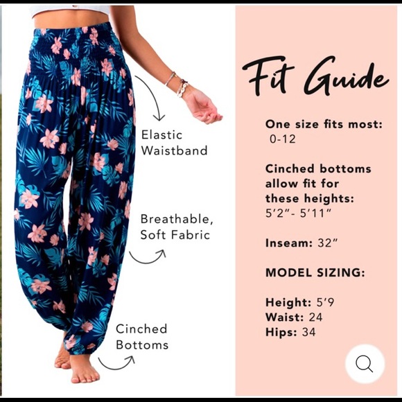 Lotus & Luna Harem Pants in Ocean - Picture 16 of 17